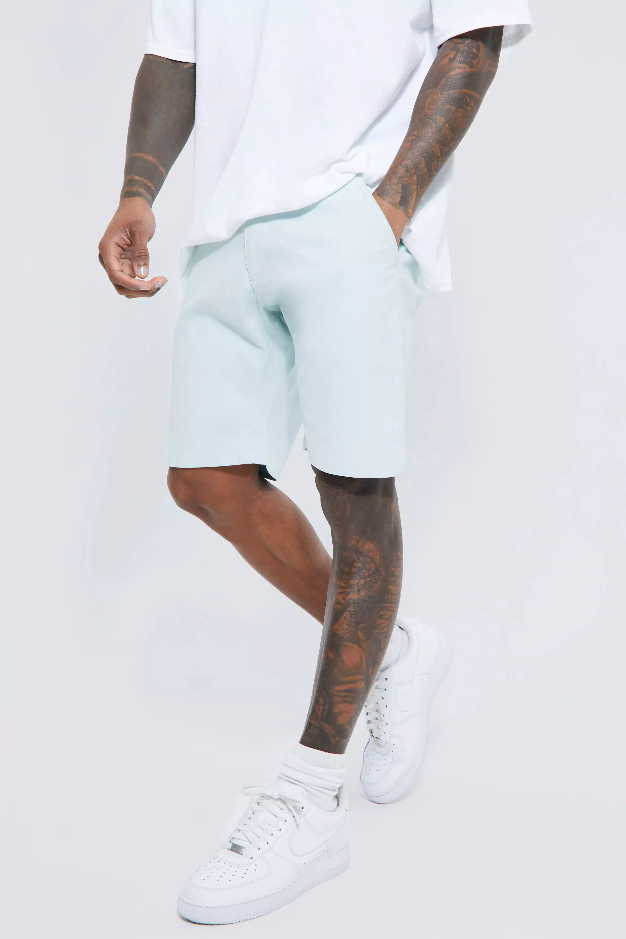 Stretch skinny best sale chino shorts